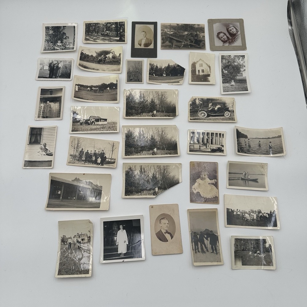 30+ Antique Vintage Photos Early 1900s Real Photo Family Cars Horses RPPC Lot